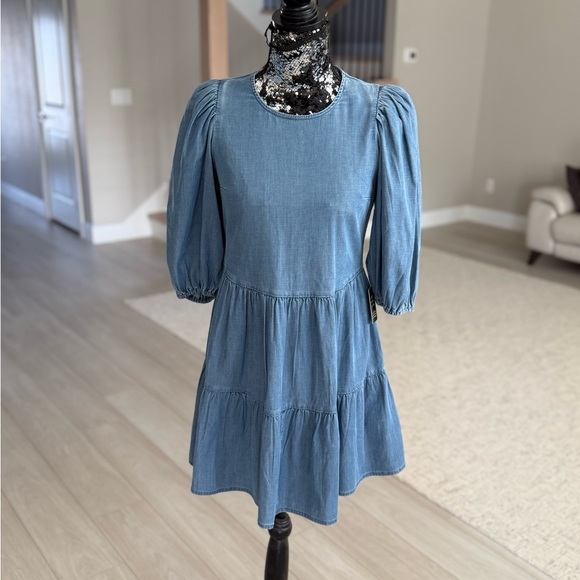 Express Denim Blue Dress - Picture 1 of 6